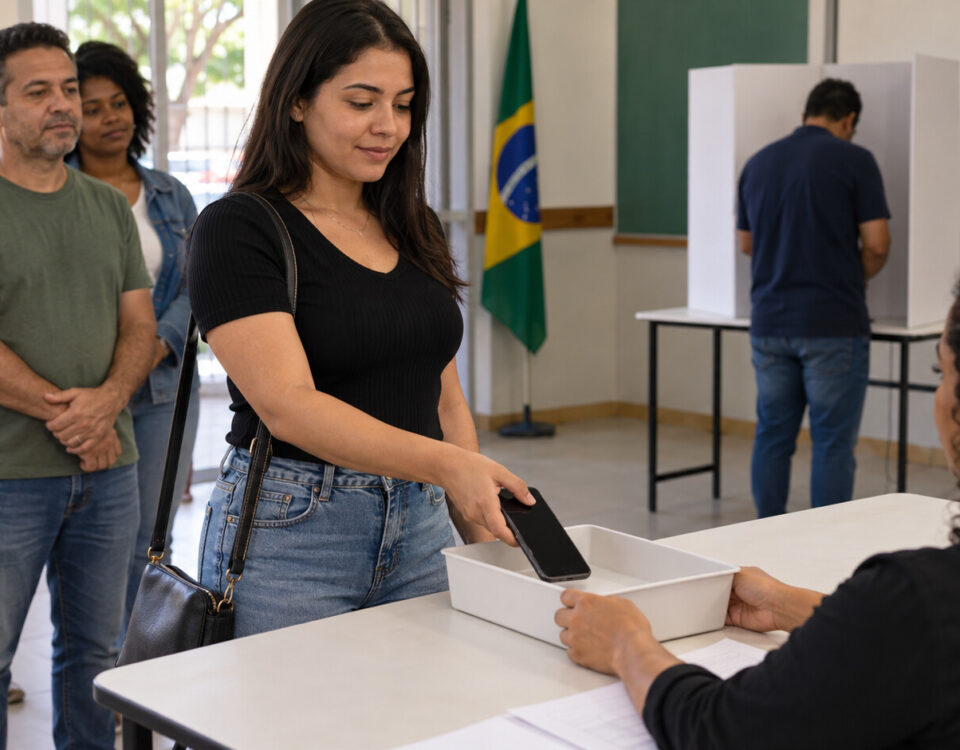 Celular na cabine de votação: o que fazer com o aparelho?