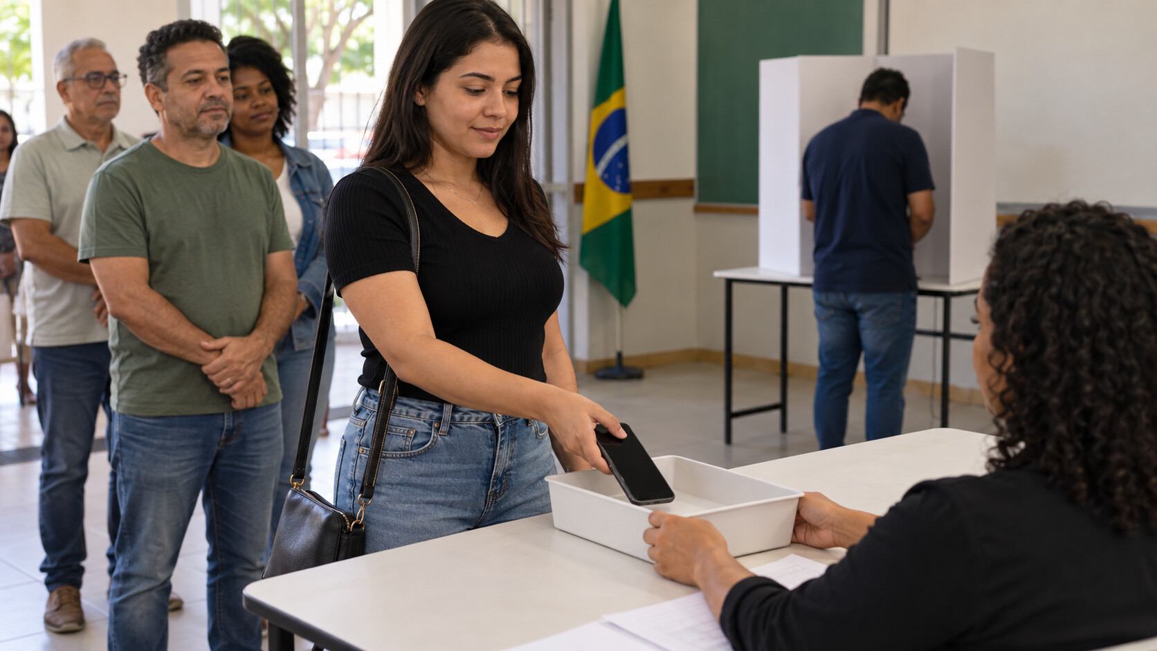 Celular na cabine de votação: o que fazer com o aparelho?